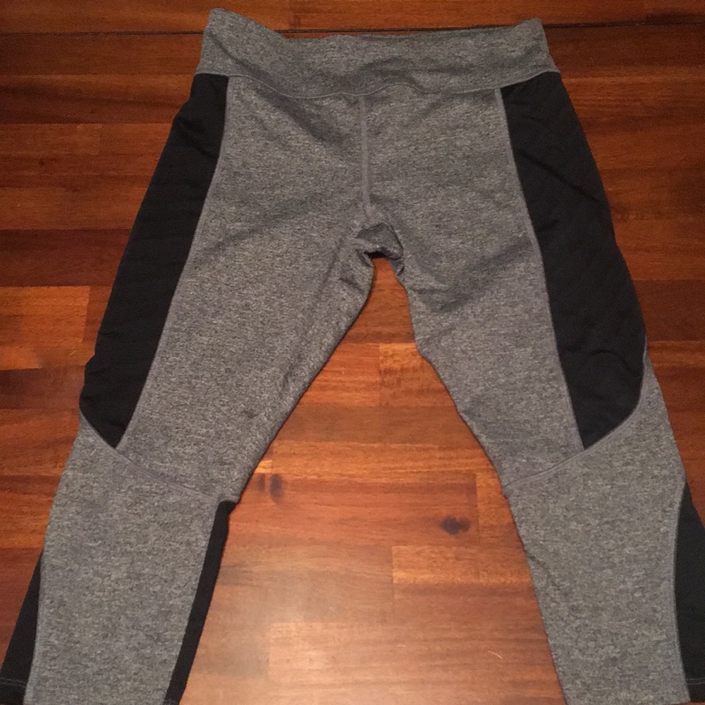 Grey and black leggings